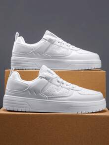 Men's Casual Low-Top Sneakers, Fashionable Platform Shoes, Round Toe Casual Shoes With Durable Design,