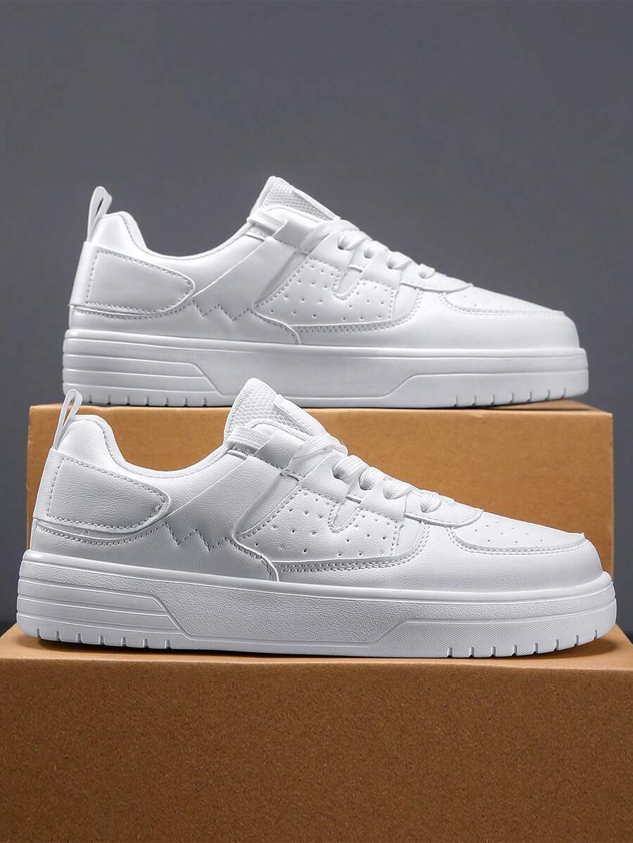 Men's Casual Low-Top Sneakers, Fashionable Platform Shoes, Round Toe Casual Shoes With Durable Design,