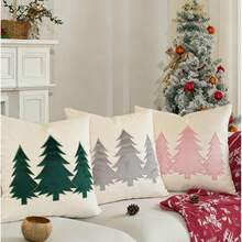 1 Stück Weihnachts-Kissenbezüge, Weihnachts-Stickerei Kissenbezüge, Samt Kissen, Westliche Heimdekoration, Weihnachts-Zimmer Dekoration