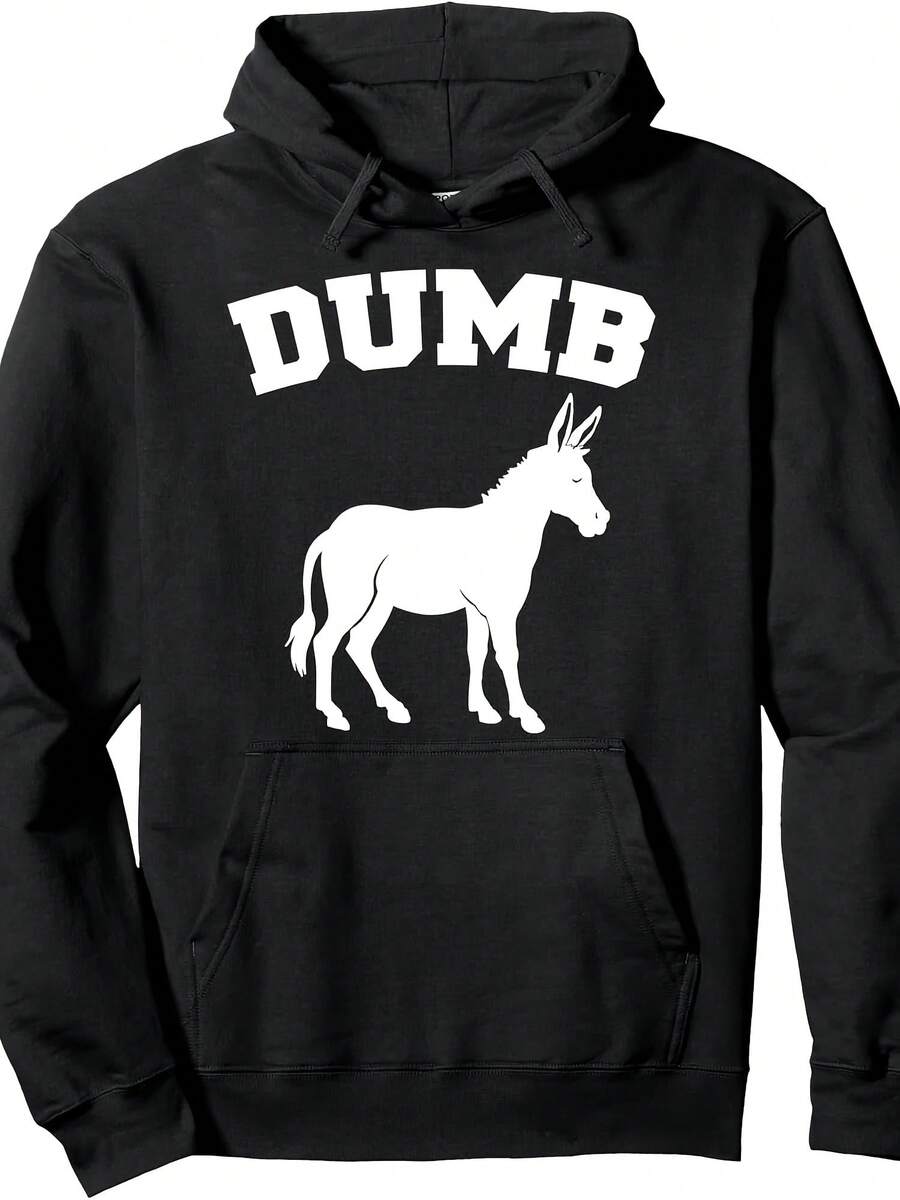 Sudadera con capucha divertida de burro tonto - Estilo 7 - View 1