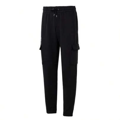 Under Armour Men's Essential Flc Cargo Pant, Black Knit Fleece Training Sweatpants 1380376-001