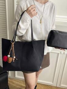 Große Kapazität Shopper, modische Schultertasche, Ins-Stil, Herbst/Winter