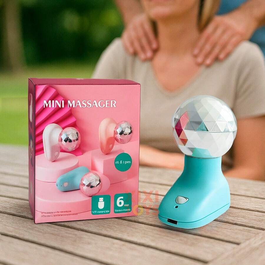 Mini Masajeador Con 6 Modalidades Y 3 Potencias Recargable - Multicolor - Ver 1