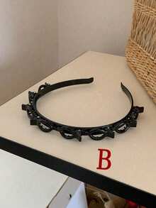 2 piezas/1 pieza Herramienta de trenzado estilo Slouchy Horquilla para mujeres, Clip para el cabello de verano para lavarse la cara y el flequillo, Diadema para decoración de cráneo alto, Regalos