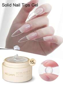 XEIJAYI 15g Solid Nail Sticker Gel Solid Sticker Nail Sticker Adhesive Glue Sticker Super Sticky UV Gel Nail Art Quick Dry Strong Adhesive Fake Nail Sticker Acrylic Glue