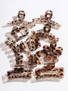 10-11个时尚纯色发夹 - 花朵和蝴蝶图案 - 耐用发夹，适合打造时尚马尾辫和发髻 - 女士和女孩的完美发饰 花朵发夹 派对爪夹 女士发饰 - 彩色 - 查看 5