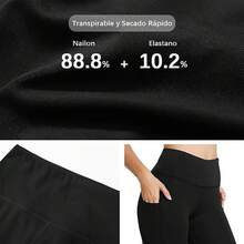 Shorts Deportivos Mujer, 2 Artículos Leggins Deportivos Cortos con Dos Bolsillos, Ajuste Ceñido para Ayudar Recoge Barriga y Lifting de Glúteos, Adecuados para Fitness, Yoga, Running y Ciclismo - G - Ver 6
