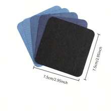 5pcs Iron-On Patches - 5 Colors (Blue Shades) With Heart, Flower, Star & Cloud Shapes For Clothing Decoration & Repair - Durable Fabric For DIY Customization, Clothing Patchwork , Creative Fabric Decoration, Fun Shape Patches, Easy Apply Patches - Multicolor - View 4