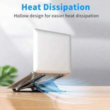 Laptop Stand For Desk, Ergonomic Design Adjustable Aluminum Foldable Portable Computer Stand, Compatible With MacBook Air Pro, HP, , , More 10-15.6"Inch And Tablets (Black){Inchcolor_nameinch:InchBlackinch} - màu đen - Xem 6