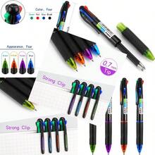 4 Pack Multicolor Ballpoint Pens 4-In-1 0.7mm Colored Retractable Ballpoint Gift Pens For Office School Supplies Students Gift - 4 - Xem 1
