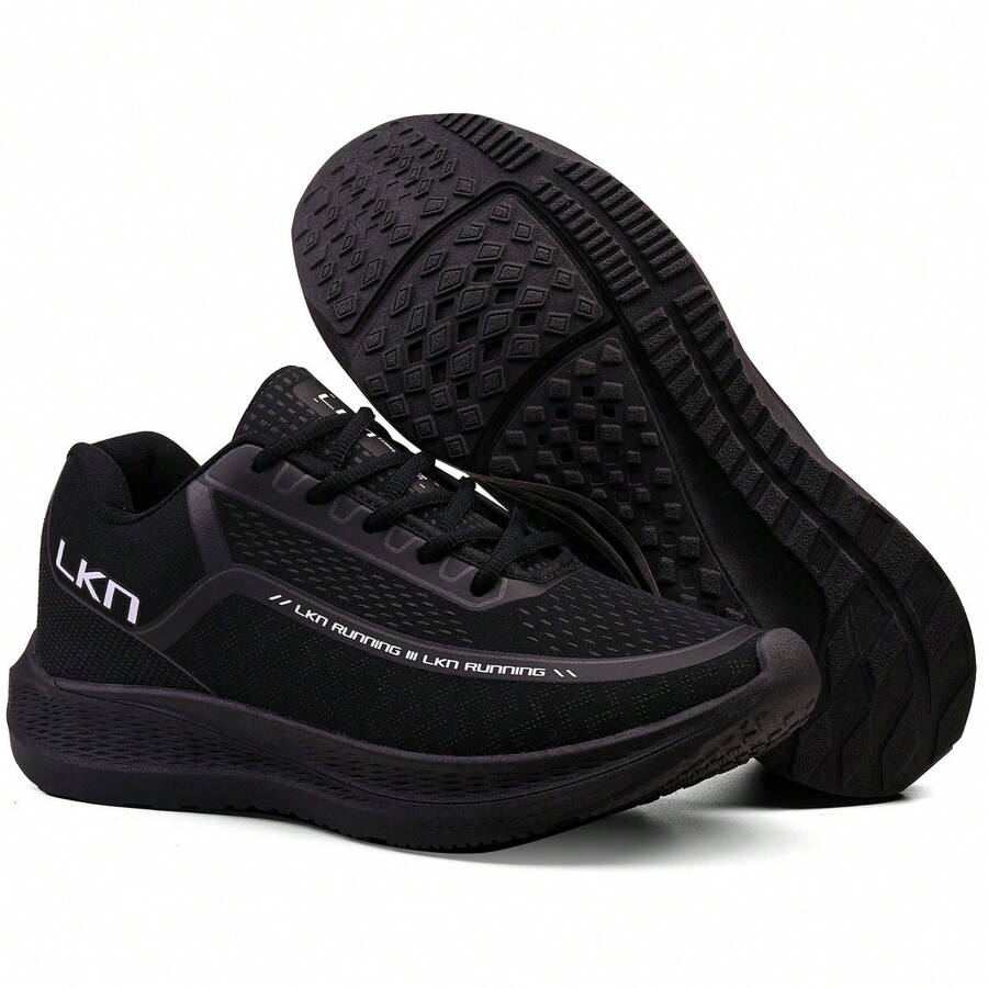 Women's Casual Gym Walking Shoes, Comfortable, Soft, Anti-Impact, Non-Slip, Athletic - Blanco y Negro - Ver 1