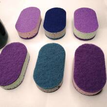 1/3 miếng - Miếng bọt biển hai mặt vuông và tròn | Bọt biển nhiều màu, thích hợp cho việc rửa chén và lau dọn nhà cửa, chống dính, khả năng làm sạch mạnh mẽ, dày dặn, đồ dùng nhà bếp thiết thực (Màu ngẫu nhiên) - Nhiều màu - Xem 11