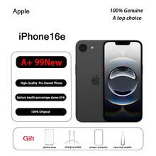 A+ Grade Used Apple IPhone 16e, 128GB, Genuine Original, Near Mint Condition (99% New); Includes Protective Case - Black - View 9