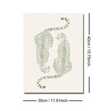 1/2pcs Unframed Green Cheetah Lucky 8 Pool Ball Y2K Preppy Art Poster Aesthetic Coquette Girly Room Decor Funky Painting Canvas Print Minimalist Wall Picture For Dorm,College Apartment,Living Room,Bedroom,Modern Home Decoration