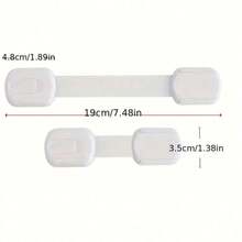 1个儿童安全带锁婴儿锁多功能儿童锁婴儿抽屉锁可调节长度防夹ABS儿童锁适用于橱柜抽屉马桶冰箱 - 彩色 - 查看 4