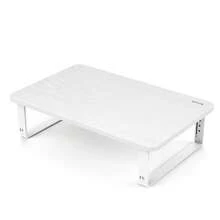 Soporte elevador para monitor MS01, soporte ajustable en altura para portátil, soporte para monitor de computadora, computadora, portátil, impresora (Blanco) - Blanco - Ver 9