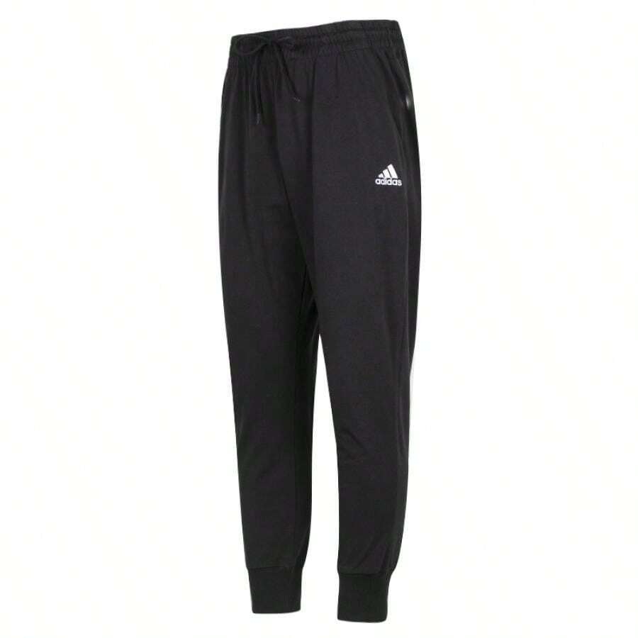 Adidas Men's Knit Casual Sweatpants, M SL SJ TC PT Black Tapered Leg, Fitness Training Pants, Commuting & Streetwear Trousers, IC9417 - Black - View 1