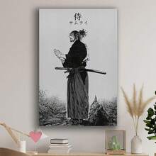 Framed  Anime Japanese Vagabond Art Poster Manga Samurai Posters Musashi Picture Black And White Ancient Painting Art Poster For Room Aesthetic And Decor Poster For Bedroom Living Room Office Decor - 框架 - 查看 2