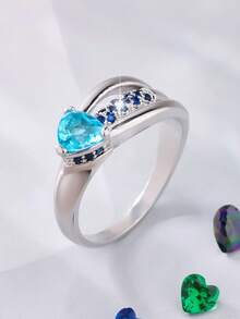 1pc Fashionable Minimalist Casual Women's Ring, Inlaid Triangle Synthetic Cubic Zirconia Ring, Suitable For Valentine's Day, Christmas, Birthday Gifts, Suitable For Wedding, Engagement, Proposal, Confession