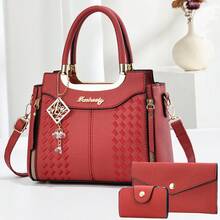 3 件套女士手提包，优雅女士手提包，带流苏吊坠，时尚百搭单肩包和斜挎包，适合母亲节、情人节、圣诞节礼物 - 彩色 - 查看 12