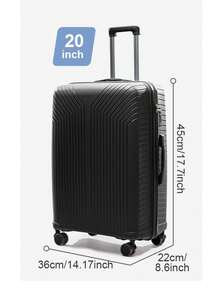 Travel Suitcase, Fashionable Luggage, Fashionable 20 Inch Suitcase, Swivel Wheel, 24 Inch Male And Female Student Boarding Password Suitcase, 28 Inch Storage Box, Wear-Resistant And Large Capacity ,Simple Deluxe Carry On Luggage Airline Approved With TSA Lock Hard Shell Carry On Suitcase Lightweight Suitcases With Wheels Small Luggage For Men Women - Black - View 14