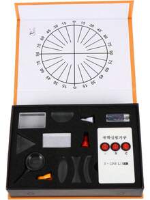 17 Piezas Óptico Cóncavo Lente Convexa Prisma Conjunto de Experimento Óptico Físico Lente Cóncava Convexa Equipo de Laboratorio de Ciencia Color - 1 - Ver 2