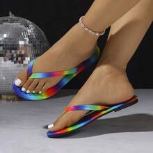 Sandalias de mujer 2025 de verano, casuales para exterior, ligeras, de moda, chanclas simples para vacaciones y playa, cómodas, planas, con punta tejida, para mujer y niña - color - Ver 8