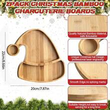 1/8PCS Christmas Wooden Serving Tray, Wooden Serving Platter, Elk Shape Serving Tray, Christmas Hat Shape Tray, Roasted Meat Tray, Snack Fruit Salad Tray, Kitchen Plate, Christmas Gift, Housewarming Wedding Gift