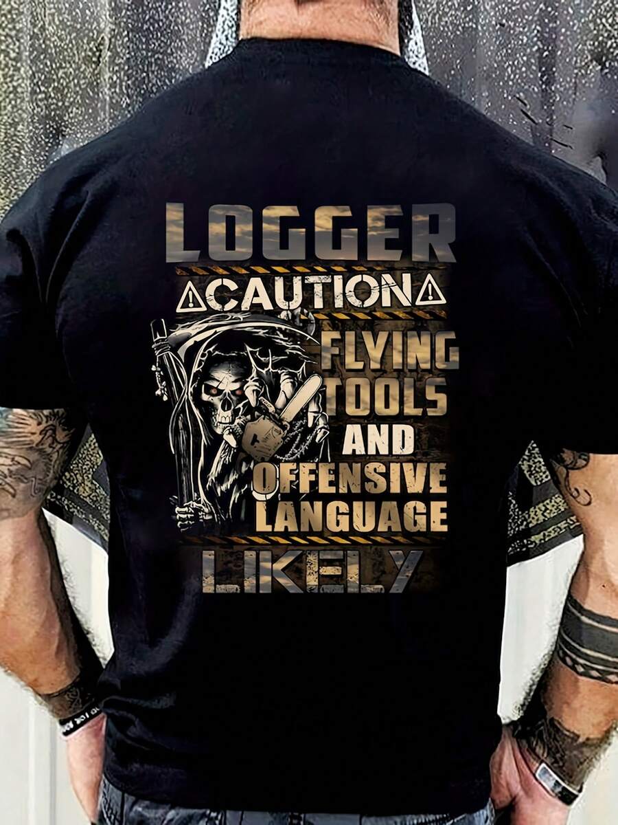 Xmas Logger Hoodie Logger Shirt Logger T-Shirt Logger Gift Logger Sweatshirt Logger Caution Flying Tools And Offens Shirt - 款式26 - 查看 1
