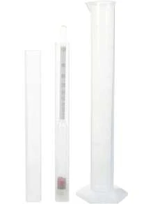 MAGICLULU 1Juego Hidrómetro de de Triple Escala con Cilindro de Prueba para Elaboración de Vino y Cerveza Medidor de Concentración de para Principiantes la Fermentación - 1 - Ver 3