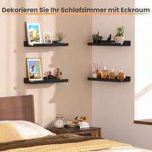 3 estanteras de Pared Blancas, estantes Colgantes de Madera, listn de imgenes, estantera de Pared para saln, Dormitorio, habitacin de los nios, Cocina y bao 40x 13