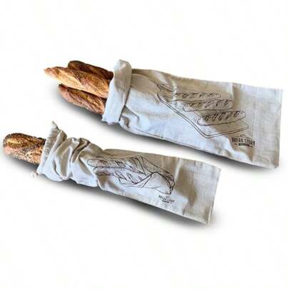 Linen Bread Baguette Bags 2Pack 8 X 27" Ideal For Homemade Baguette Bread Unbleached Reusable Food Storage Housewarming Wedding Gift Storage For Artisan Bread Bakery And Baguette