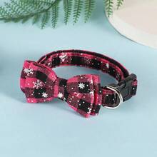 畅销狗狗圣诞项圈，宠物圣诞领结项圈 - 玫紅色 - 查看 11