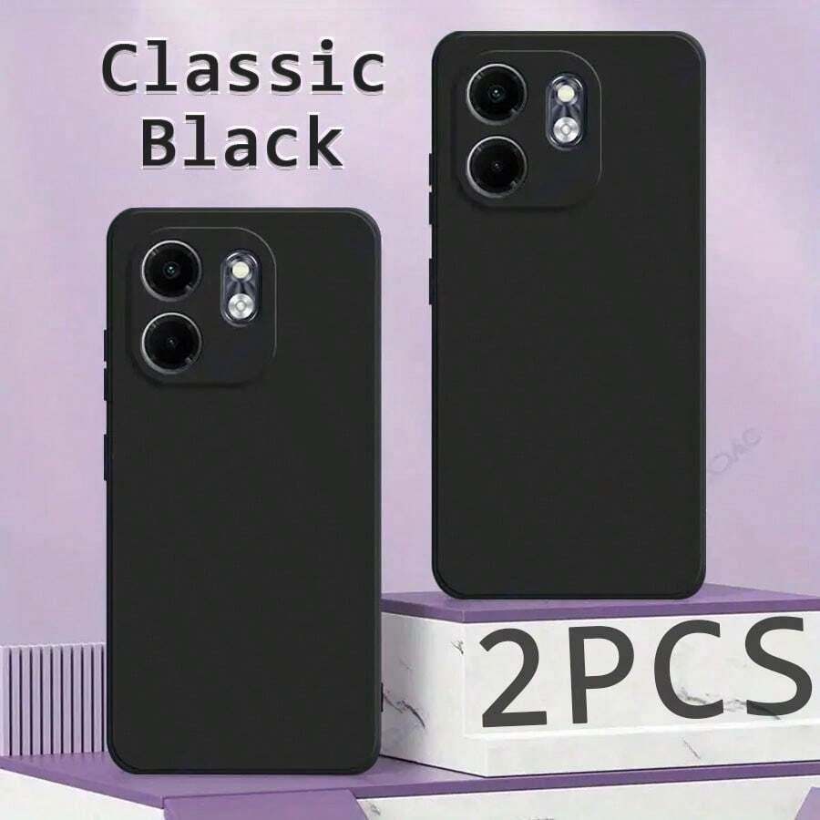 Two ,,T Ecno, 黑色手机壳,防滑外壳,防震,耐磨,亲肤,不褪色,手机壳,手机保护套 - 黑色 - 查看 1