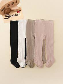 4双装儿童百搭连裤袜，适合婴幼儿日常穿着，四季皆宜