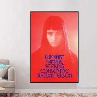 1 Pc Humanitarian Vampire Seeks Voluntary Suicides To Accompany Film Poster, Canvas Print Wall Art - Modern Home Frameless Decor
