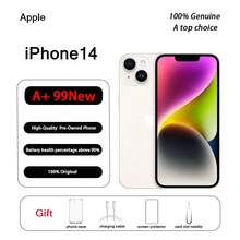 Apple A+级，苹果iPhone 14用户，原装正品，近乎全新（99%新）；手机，电话，手机，iPhone，iPhone，电话，礼品，保护壳 - 白色 - 查看 8