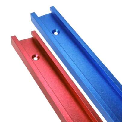 50CM T30木工滑槽导轨，台锯滑杆轨道，铝合金T型滑块推柄限位支撑配件，适用于台式锯和路由器台的T型滑块夹具