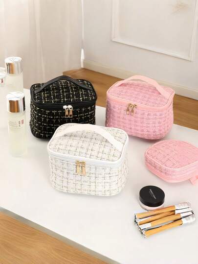 Neue Makeup Tasche, handlich, im Ins-Stil, sehr attraktiv, großes Fassungsvermögen, tragbarer Reise-Kosmetikorganizer, Geschenke für Frauen, Weihnachtsgeschenke, Geschenkideen für Frauen, Beutel, Makeup Beutel, Reiseessentiell