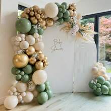 124pcs Green Beige Balloons Garland Arch Kit Baby Shower Boy Birthday Party Decorations Balloon Baptism Christening Wedding Supplies - As Picture - View 6