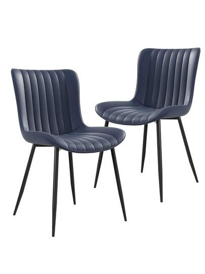 PU Living Room Chairs Brown, Blue, Set Of Moderne Art Leather Seats view 3