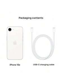 Apple IPhone 16e (A3410) Mobile Phone, 6.1-Inch XDR Display, A18 Second-Generation 3nm Process Chip, 48-Megapixel Camera, Supports Wi-Fi And 5G - White (Chinese Version, No ESIM) - White - View 7