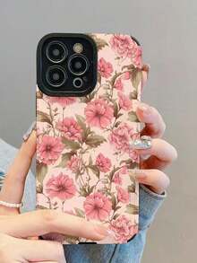 1 buah Casing Ponsel TPU Lembut Tahan Guncangan Klasik Motif Bunga Kompatibel dengan Seri Apple 17Pro/17/Air/17Promax/11/12/13/14/12 Pro Max/16 Pro/15/X/XR/7/8Plus, Perlindungan Lensa, Hadiah Liburan - MultiWarna - View 2