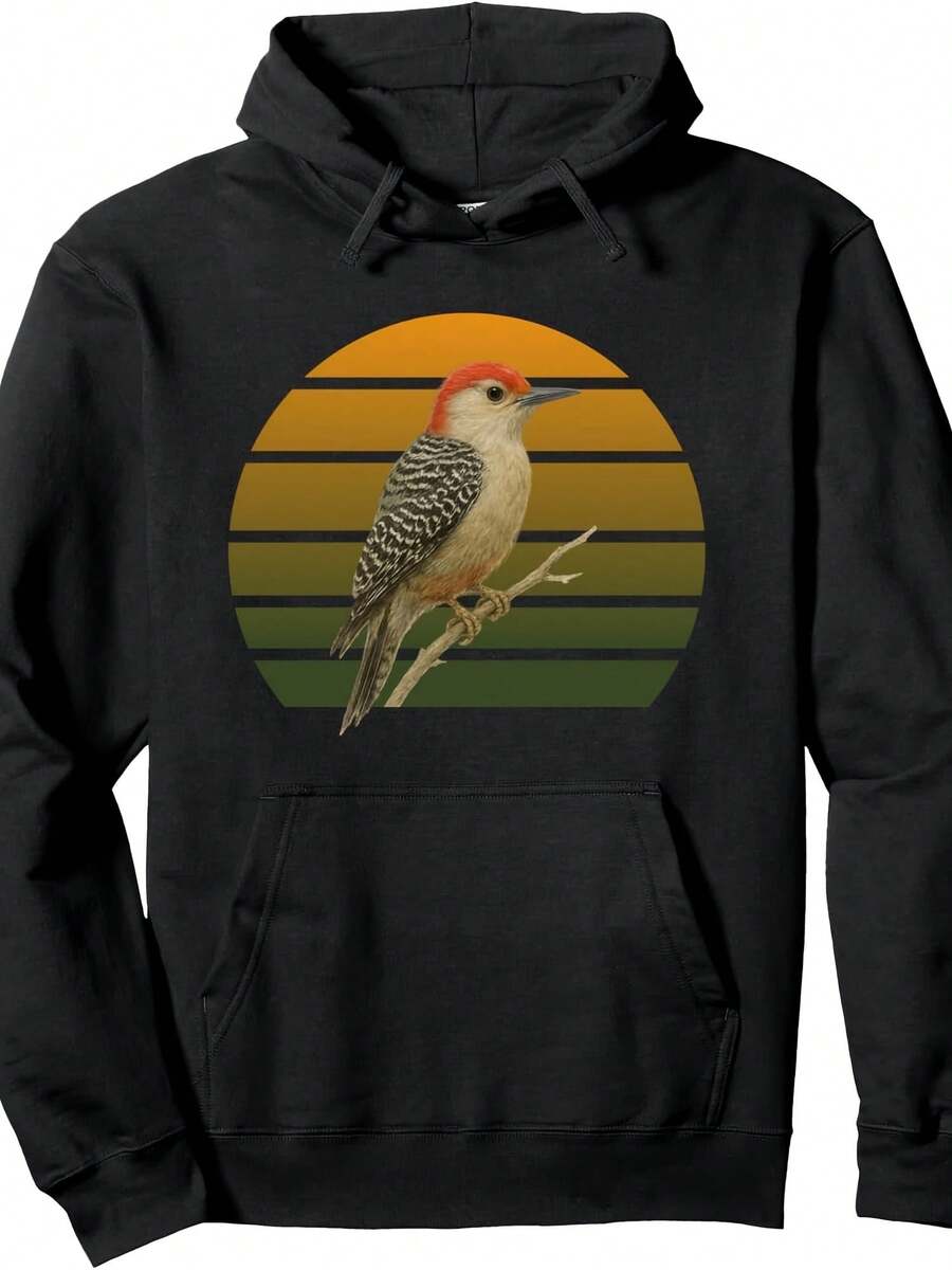Red-Bellied Wood Birdlover Birdwatcher Birding Bird Pullover Hoodie - 款式8 - 查看 1
