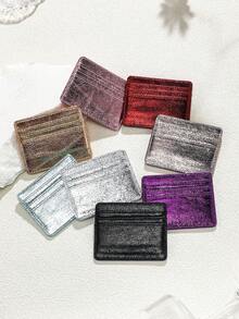 1pc Daily Use PU Pickup Bag With RFID Shielding Crack Leather Pattern, Suitable For Ultra-Thin Wallets Of ID Cards And Bank Cards, Suitable For Cardholders, Cardholders, Wallets, Business Card Holders, Credit Card Holders, And Women's Mini Wallet Card Wallets. - Multicolor - View 7