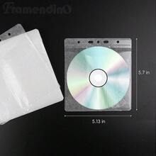 Framendino, 100 Pack Plastic CD DVD Sleeves Envelope Double Sided Disc Holder For Protection Replacement{Inchcolorinch:InchStyle Ainch} - Kiểu A - Xem 3