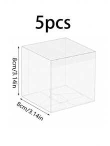 50/20/10件透明礼品盒，PVC塑料透明方形盒，适用于蜡烛包装、派对用品、婚礼装饰和礼品包装 - 可重复使用、多用途容器、复活节、母亲节、派对礼品盒、小型企业用品、包装盒、婚礼装饰、婚礼、礼品盒