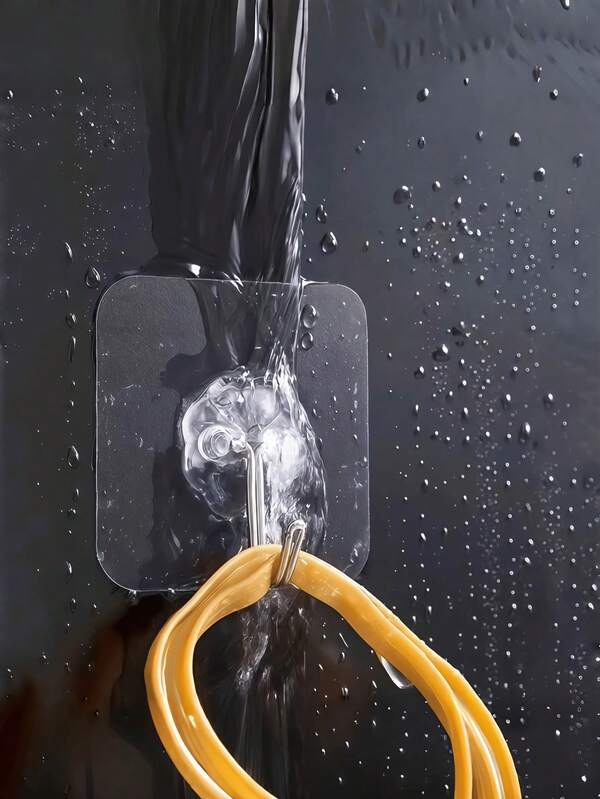 10 قطعة/30 قطعة/60 قطعة خطاف شفاف مقاوم للماء ومقاوم للرطوبة للمطبخ والحمام وغرفة النوم، خطاف لاصق بدون ثقب للباب الخلفي والحائط، خطاف متعدد الاستخدامات