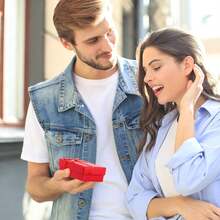 Compact & Elegant Jewelry Gift Box, Suitable For Rings, Necklaces, Earrings And Bracelets, Surprise Christmas Gift Box, Wholesale Packaging, Comes With Bow, Ombre Design, Lidded, Ideal For Office And Home Use