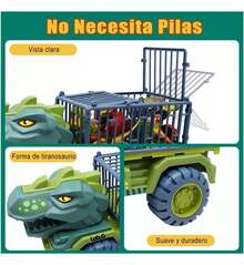 Juguete De Vehículo Transportador De Dinosaurio Para Niños Lab.G - Verde - Ver 3